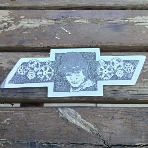 logo chevrolet logo chevrolet (orange mécanique) - Pièce unique